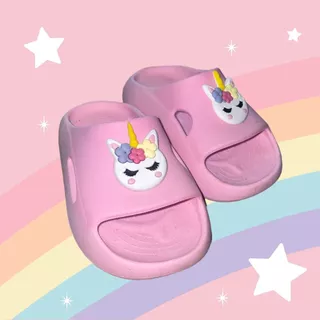 Chinelo Nuvem Unicórnio Verão Antiderrapante Confortável