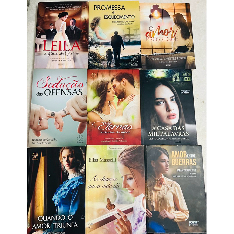 Livros de Romance Espírita (KIT C/ 3 LIVROS CONSERVADOS) | Shopee Brasil