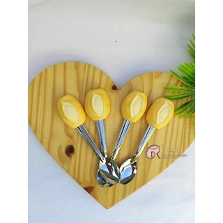 Colher decorada pãozinho