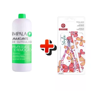AMACIANTE DE CUTICULA IMPALA 1L CREME+ALICATE E ESPATULA CUTICULA MUNDIAL REF 758