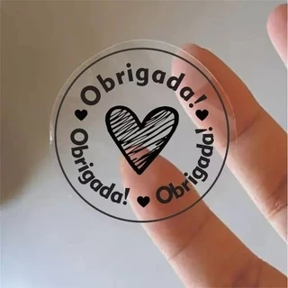 ADESIVO/RÓTULO/ETIQUETA TRANSPARENTE PERSONALIZADO- EM VINIL- Á PROVA D'ÁGUA