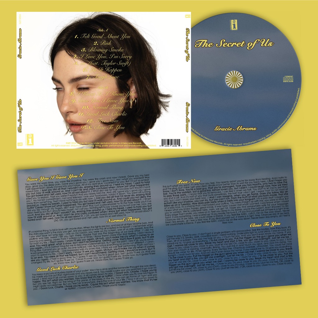 THE SECRET OF US - GRACIE ABRAMS (CD FAN-MADE) | Shopee Brasil