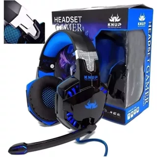 Fone De Ouvido Gamer Headset Knup Kp-455A Com Led Microfone