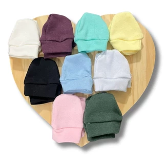 Kit 6 Pares Luvas Bebê Recem Nascido 100% Algodão Lisas Menino Menina Enxoval Maternidade Luvinha RN Suedine Masculino Feminino
