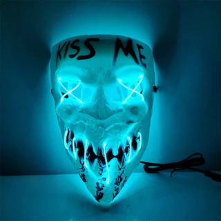 Mascara Led Neon Carnaval Cosplay Fantasia Masculina
