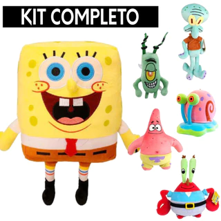 Pelúcia Bob Esponja 50cm Importada Desenho Infantil Turma Completa Envio Imediato