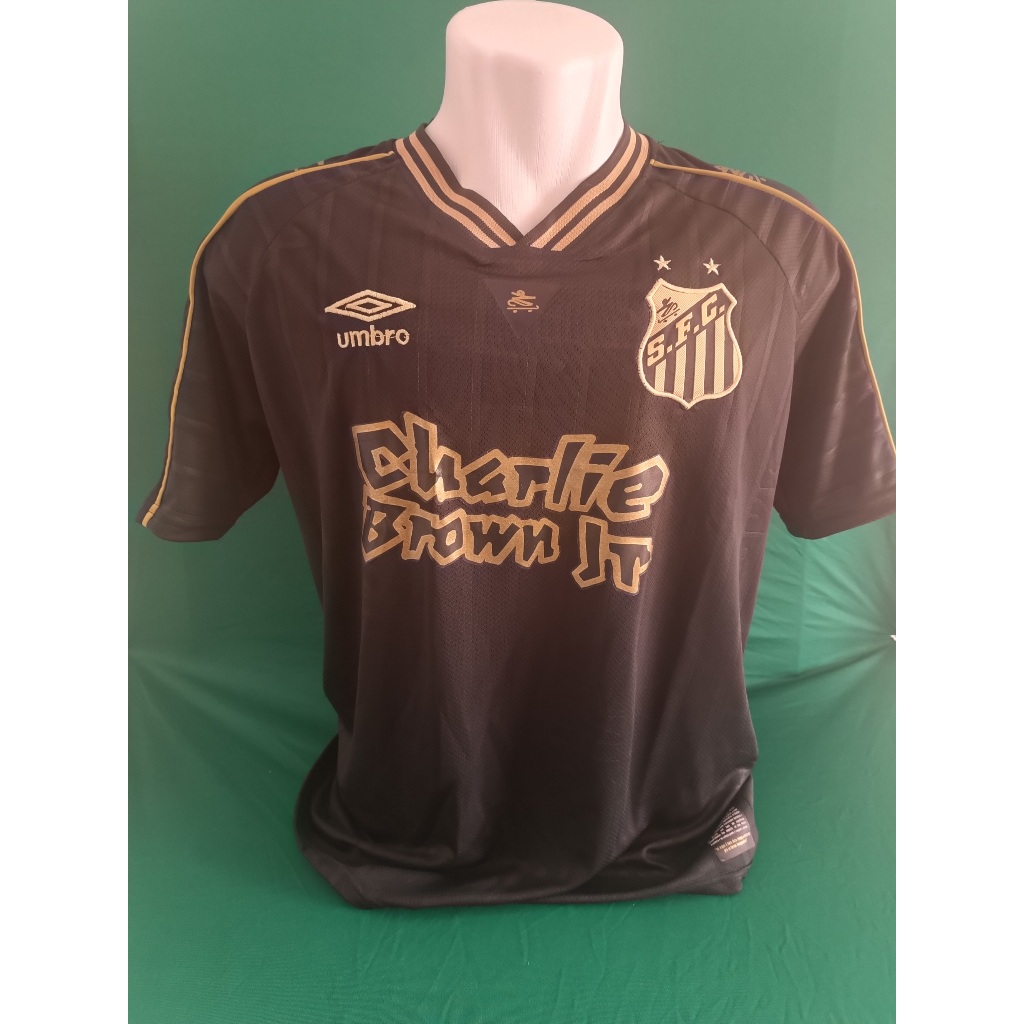 Camisa do Santos Charlie Brown Jr Preta