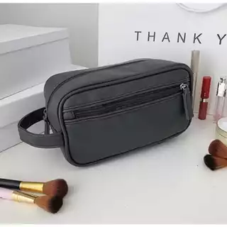Nécessaire Bolsa de Mão Masculina de Couro Ecológico Super Estilo Moderno Despojado