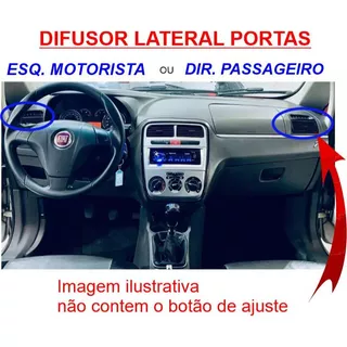 Grade fixa do Difusor de ar Laterais Ld portas FIXO Fiat Punto/ Linea ( Direito ou Esquerdo ) MOD 08-12