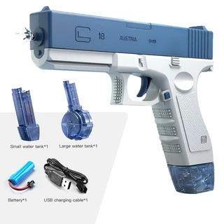 Arma de água elétrica infantil, brinquedo, estoura, alta pressão, carregamento forte, energia, pulverização de água automática, verão