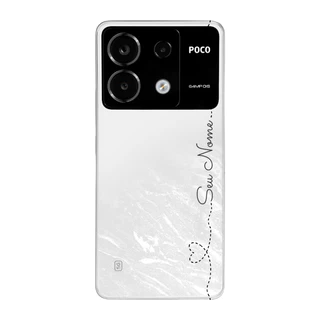 Capinha para Xiaomi Poco X6 Anti Impacto Personalizada - Nome na lateral e fundo transparente