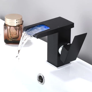 Torneira de aço inoxidável LED Torneira de água fria de aço inoxidável com pintura preta