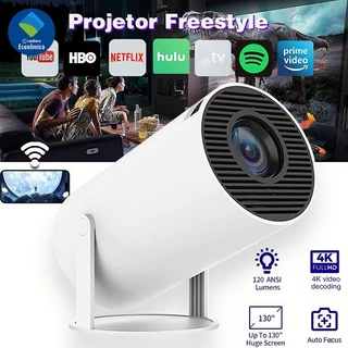 Projetor Wi-fi lançamento Portátil com Android HDMI Smart Cinema Hy300 4k HD