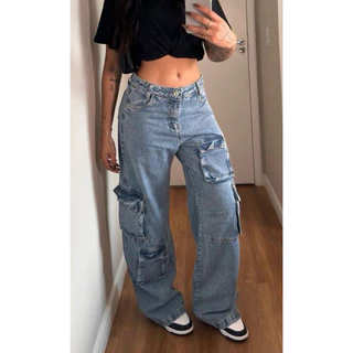Calça Cargo Jeans