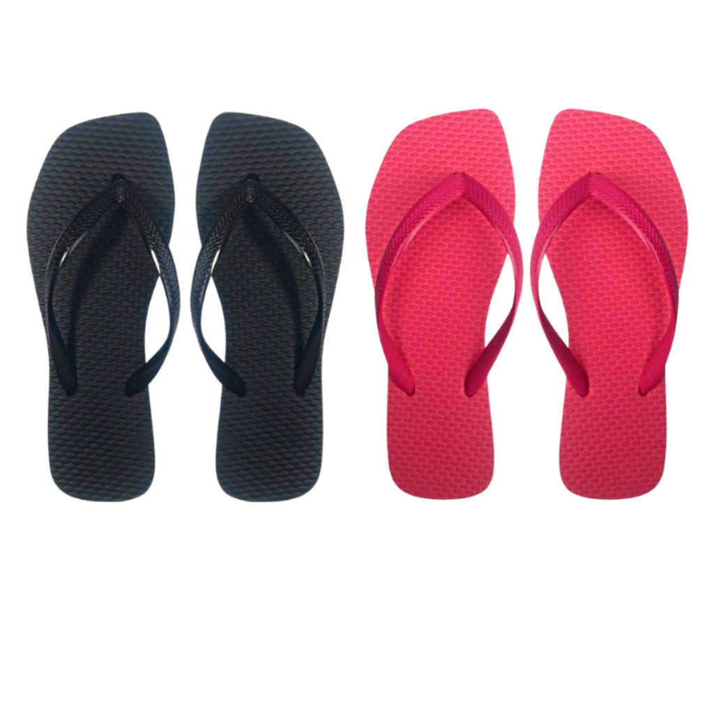 Chinelo Feminino kit 2 Pares Sandália de Borracha