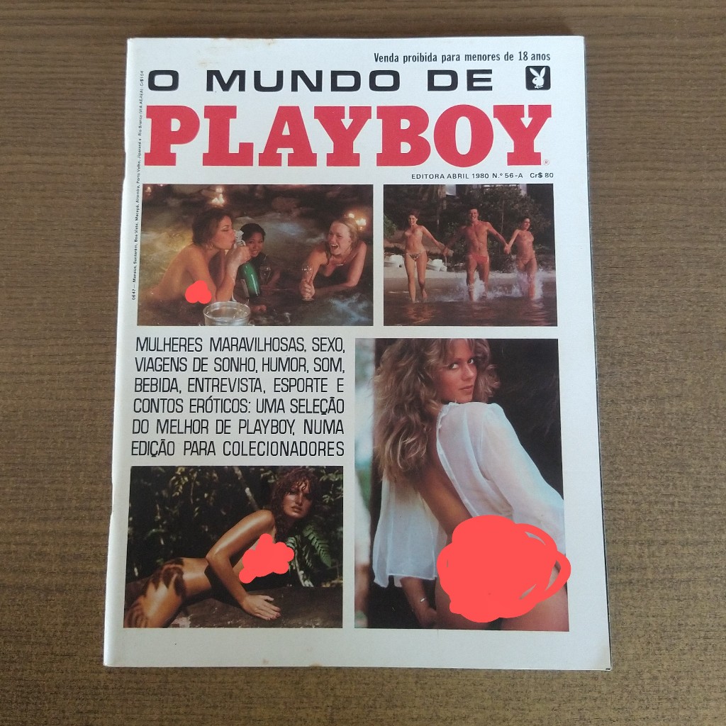 Revista O Mundo de Playboy Nº 56-A Abril 1980 - Seleção do Melhor da Playboy  / Dalton Trevisan / Hugh Hefner / As Garotas de Vargas | Shopee Brasil