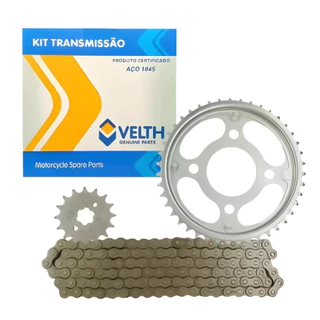 Kit relação transmissão Titan 160 Fan 160 2016 a 2024