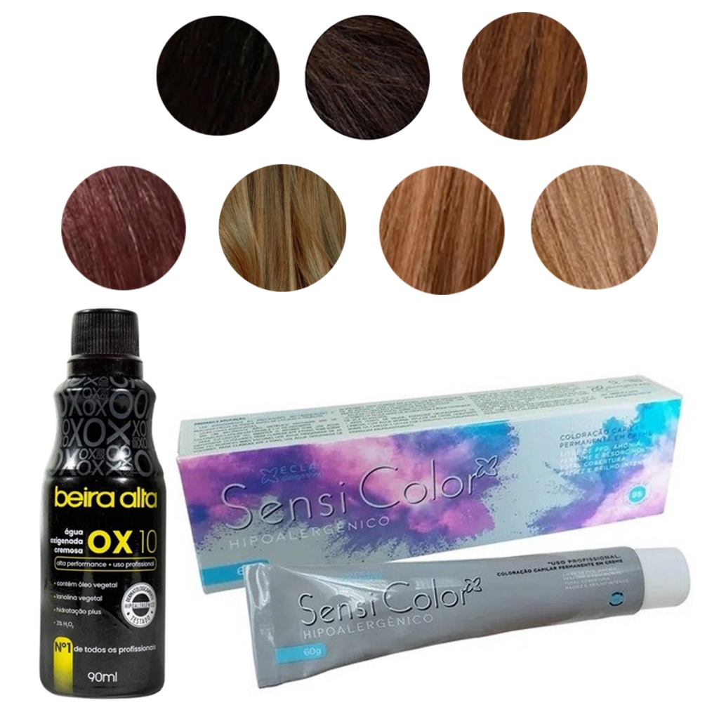 Tinta Sensi Color Alergoshop + OX 10 Volumes | Shopee Brasil