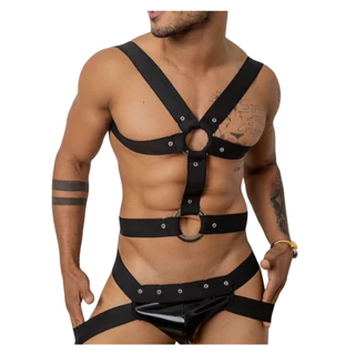 Fantasia Masculina Adulto Cueca Jockstrap Sexy LGBTQIA+ sex shop BDMS erotico