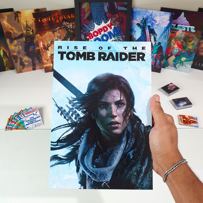 Rise of the Tomb Raider Placa decorativa mdf quadro decoração presente Jogos / Games / Setup Gamer