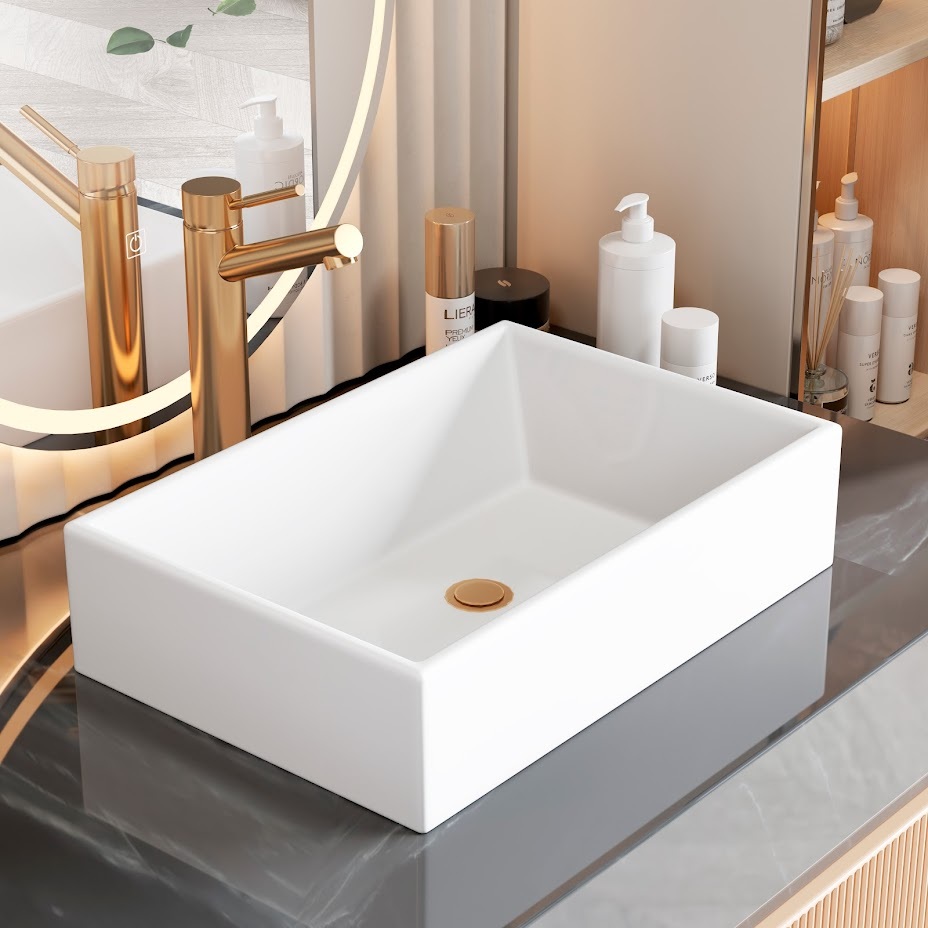 Cuba De Pia Gourmet Retangular Lavabo Para Banheiro Cozinha