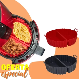 Forma De Silicone Para Air Fryer Grossa 23x5x18CM Top Útil Com Divisória Antiaderente Resistente