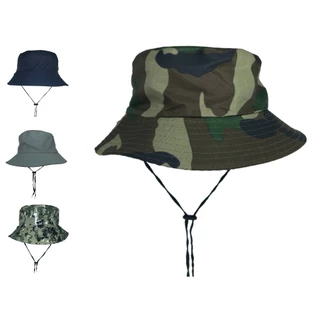 Chapéu Bucket com Alça Hat Aba Cordinha Ajustável Pescador Protetor Sol Unissex SKU
