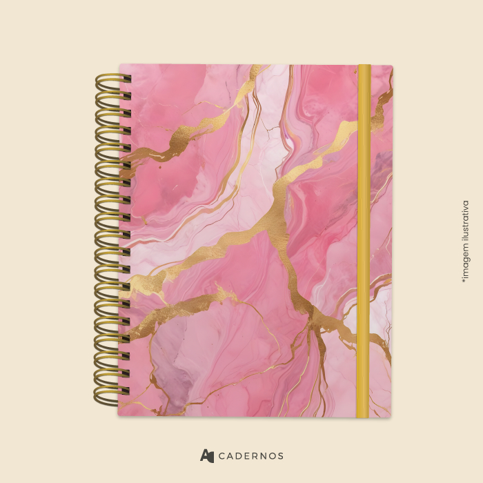 Caderno Reposicionável AD Cadernos | Luxo Rosa LEIA A DESCRIÇÃO