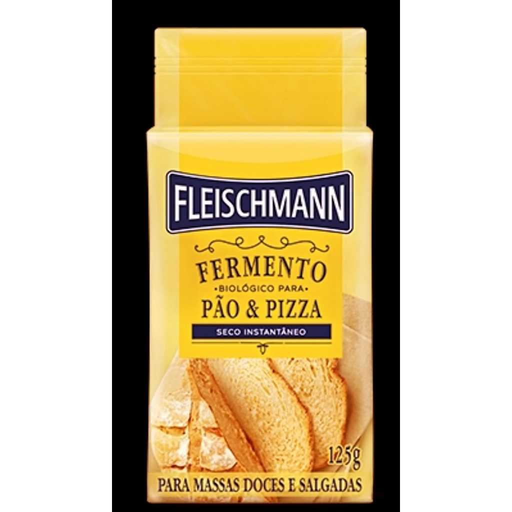 Fermento Biológico para Pão e Pizza Fleischmann 125g | Shopee Brasil