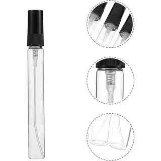 10 Frascos Pet Provador 10ml Com Válvula Spray Perfume ( Válvula Preta)