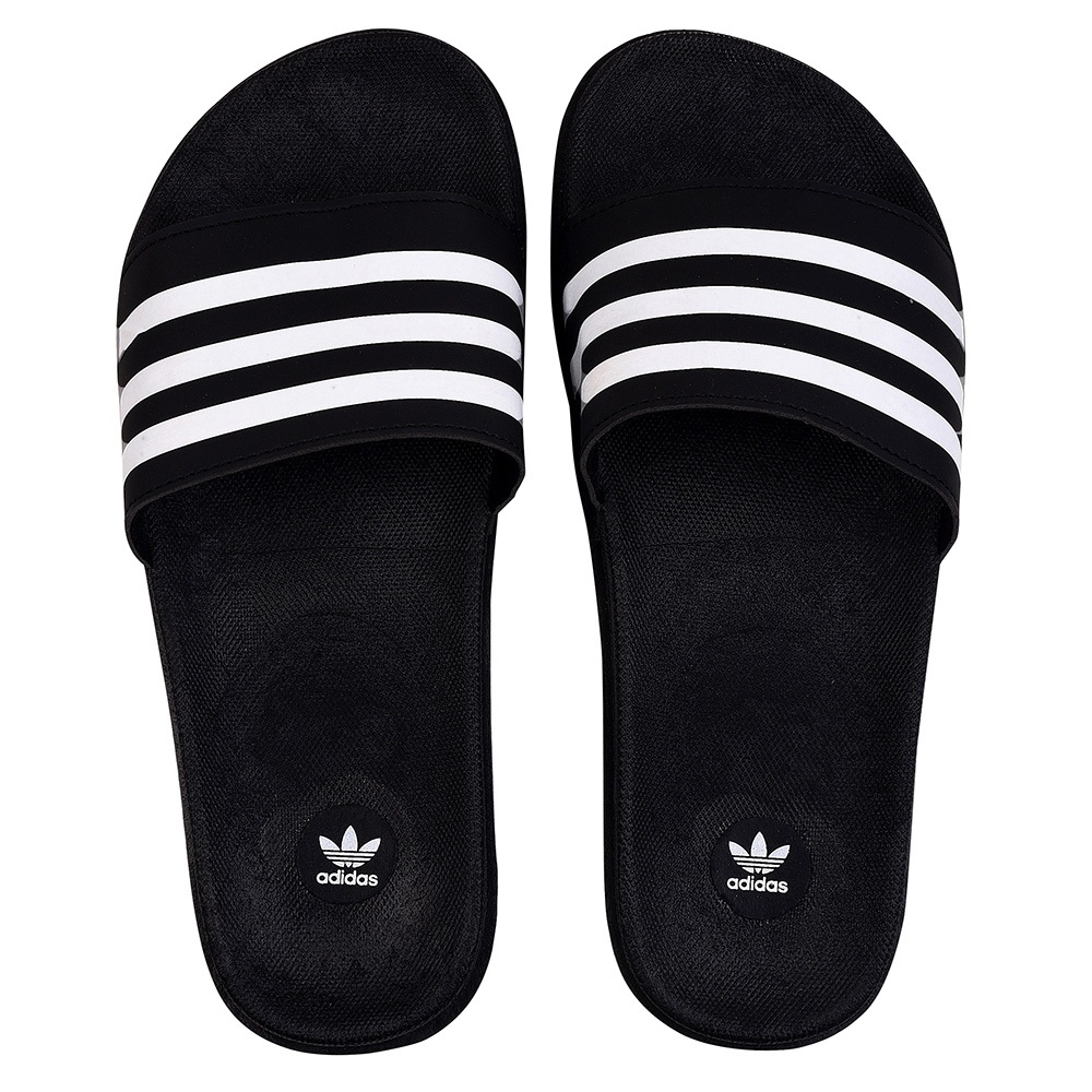 Chinelo Slide Listrado Masculino Calce Fácil Confortável Macio