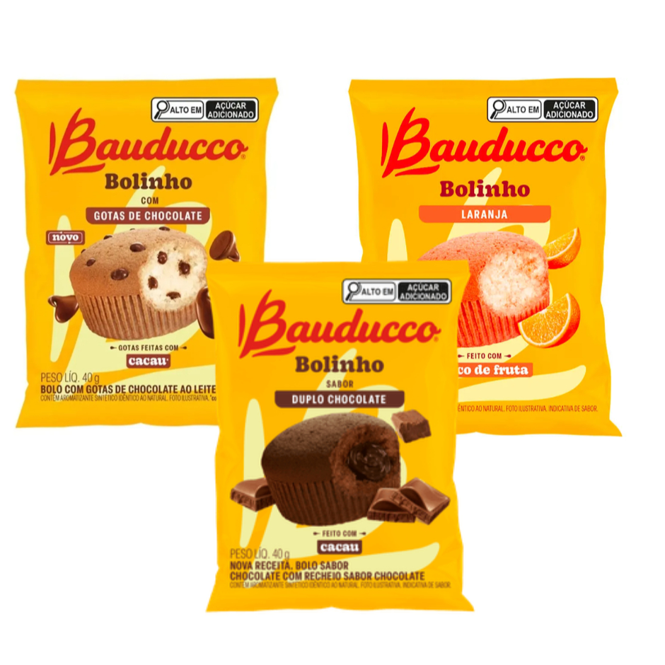 Kit 3 Caixas Bolinhos Bauducco C/16un - Bauducco Variados