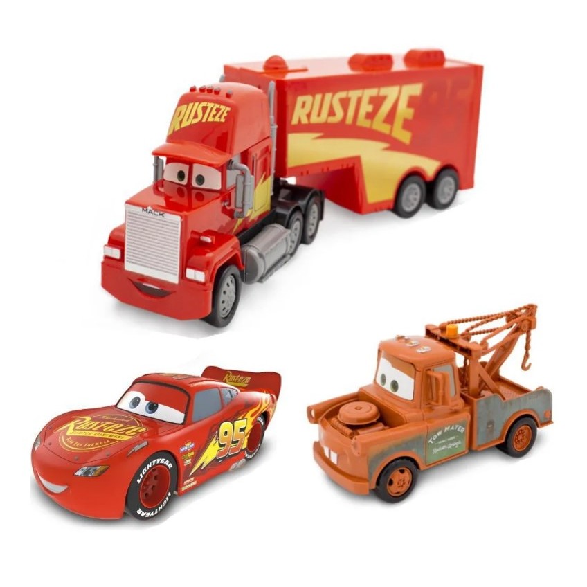 Conjunto De Carrinhos Disney Carros Trio Aventura - Mcqueen Mack Mate ...
