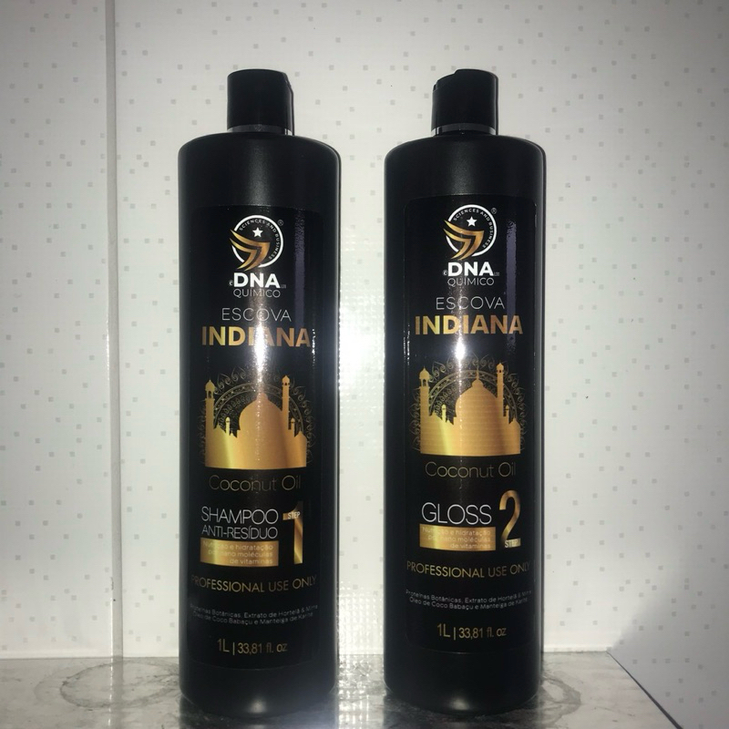 KIT SHAMPOO + GLOSS - ESCOVA INDIANA (2 UNIDADES, 1L CADA) | Shopee Brasil
