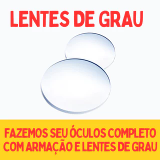 Par de lentes para óculos de grau miopia hipermetropia astigmatismo