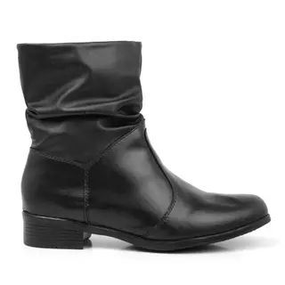 Bota Coturno Feminina Sanfonada Cano Curto Outono Inverno Lançamento
