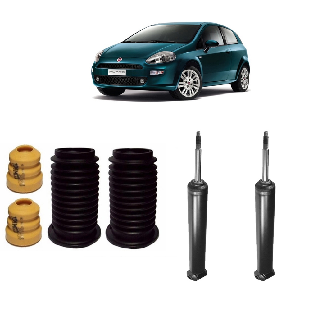 Par Amortecedor Traseiro + Kit Completo Fiat Punto / Linea