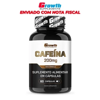 CAFEÍNA (200MG) 60 CAPS - GROWTH SUPPLEMENTS (TERMOGÊNICO)