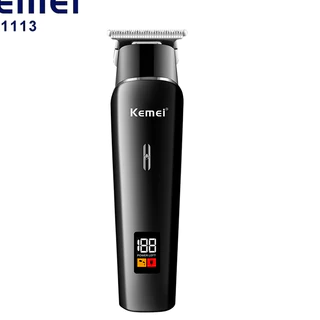 Máquina De Cortar Cabelo Elétrica Recarregável Bivolt Kemei KM-1113