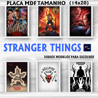 Placas Decorativas Quadros Stranger Things Séries Filmes Netflix Geek Decoração Casa