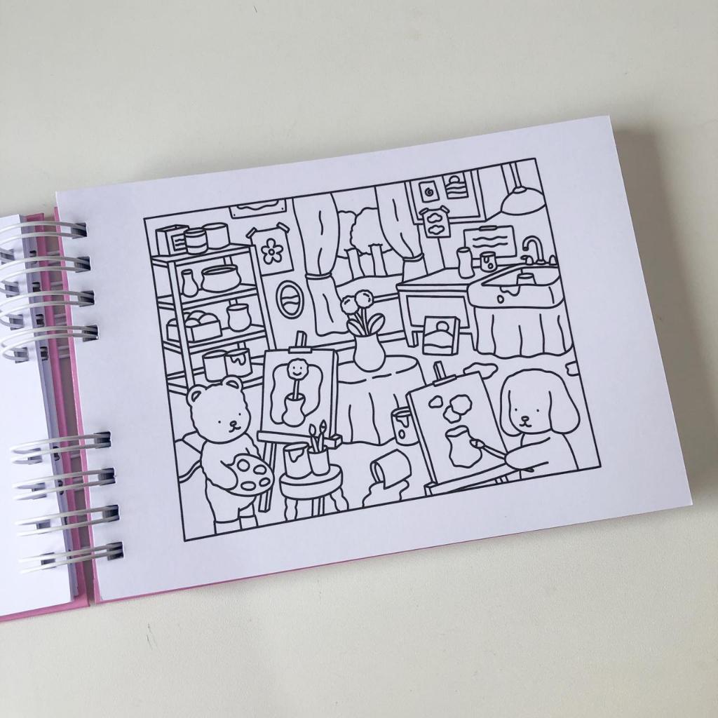 Caderno de colorir bobbie goods - livro de colorir fofo - capa dura e ...