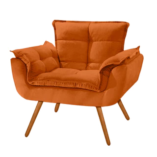 Poltrona Opala Premium Super Reforçada de Luxo Para Sala de Espera ou Salão de Beleza Em Suede Visammer