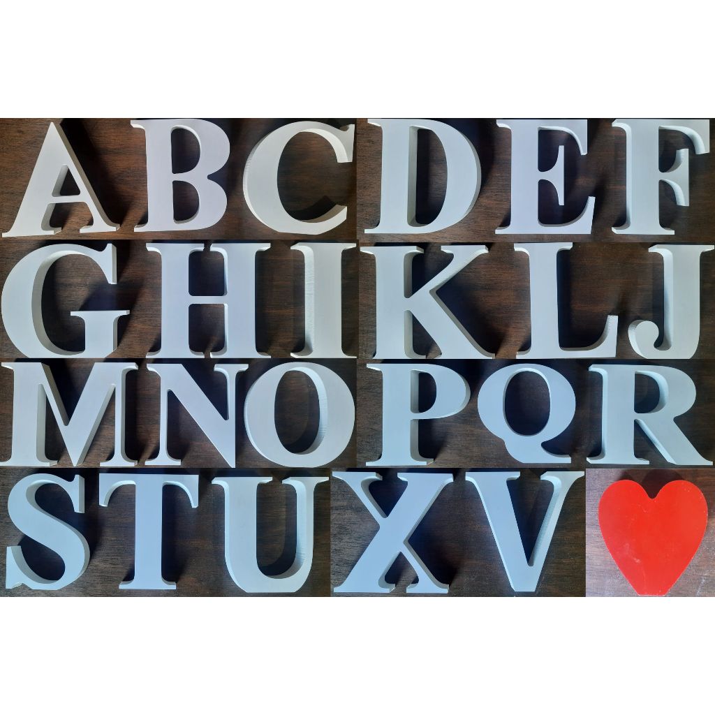 Letras Para Enfeite de Mesa branco 12cm Altura (grossas) fachada ...