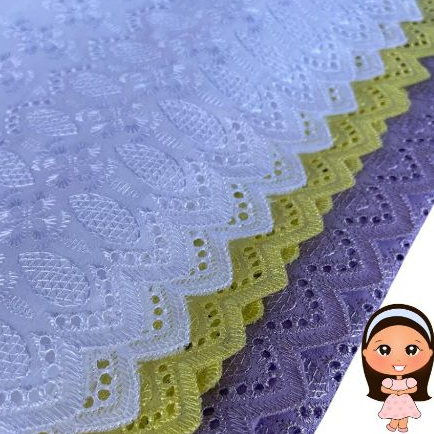 Laise Trabalhada 80% Poliéster 20% Algodão 1,50 de Largura Para Vestidos, Saias, Camisetas, Moda Praia, Saidas de Praia, Patchwork, Infantil, Decoração, Artesanato