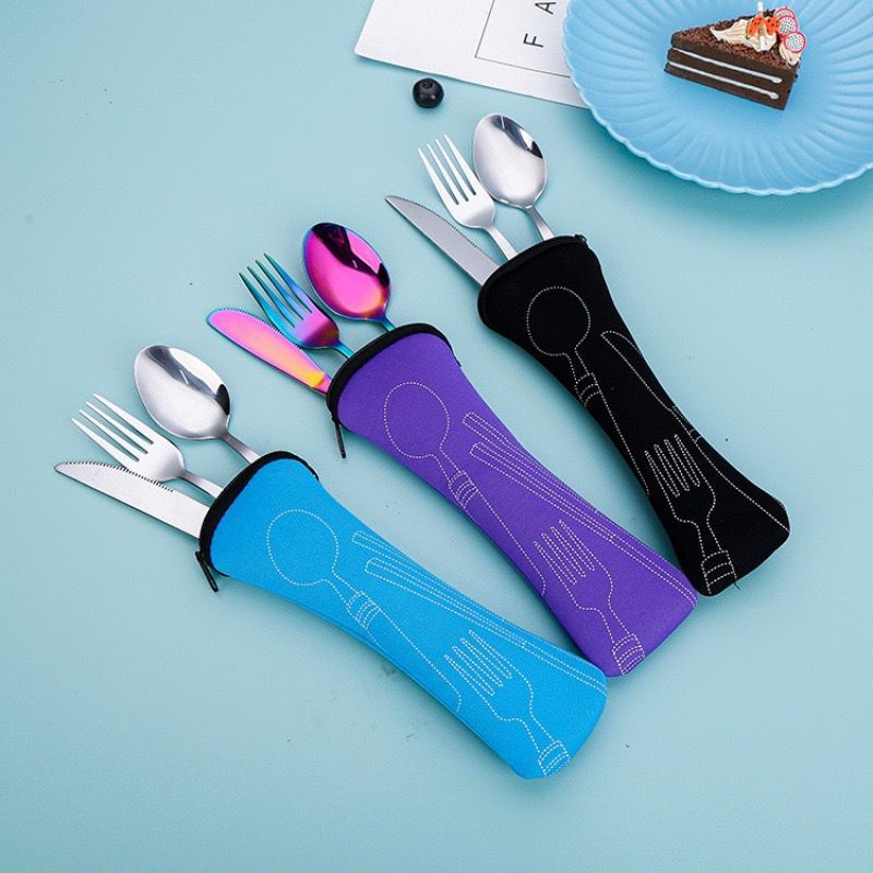 Porta Talheres Estojo Portátil Para Viagem, Marmita, Trabalho - DT6910