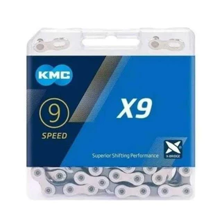 KMC X9 Corrente 9v Velocidade Montanha Bicicleta Original Prata/Preto MTB De Estrada 116 elos