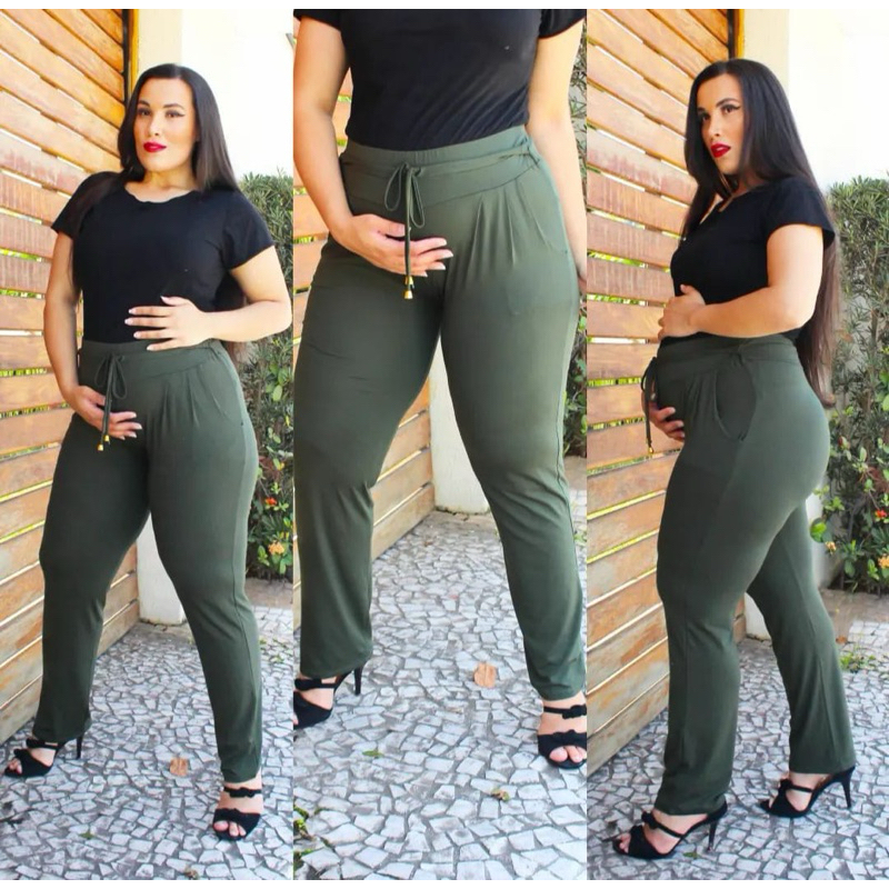 Calça para gestante fashion preta