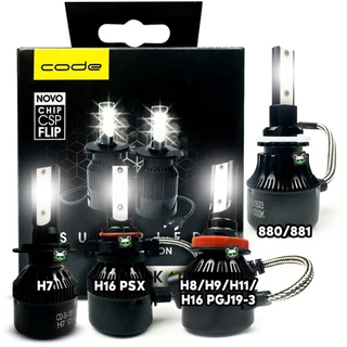 Kit Par Lâmpada Automotiva Super Led New Csp Flip 3200 Lúmens 6000K Code