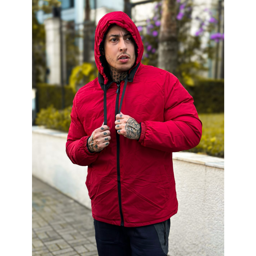 JAQUETA BOBO JACO MASCULINA DUPLA FACE COM TOUCA N4 | Shopee