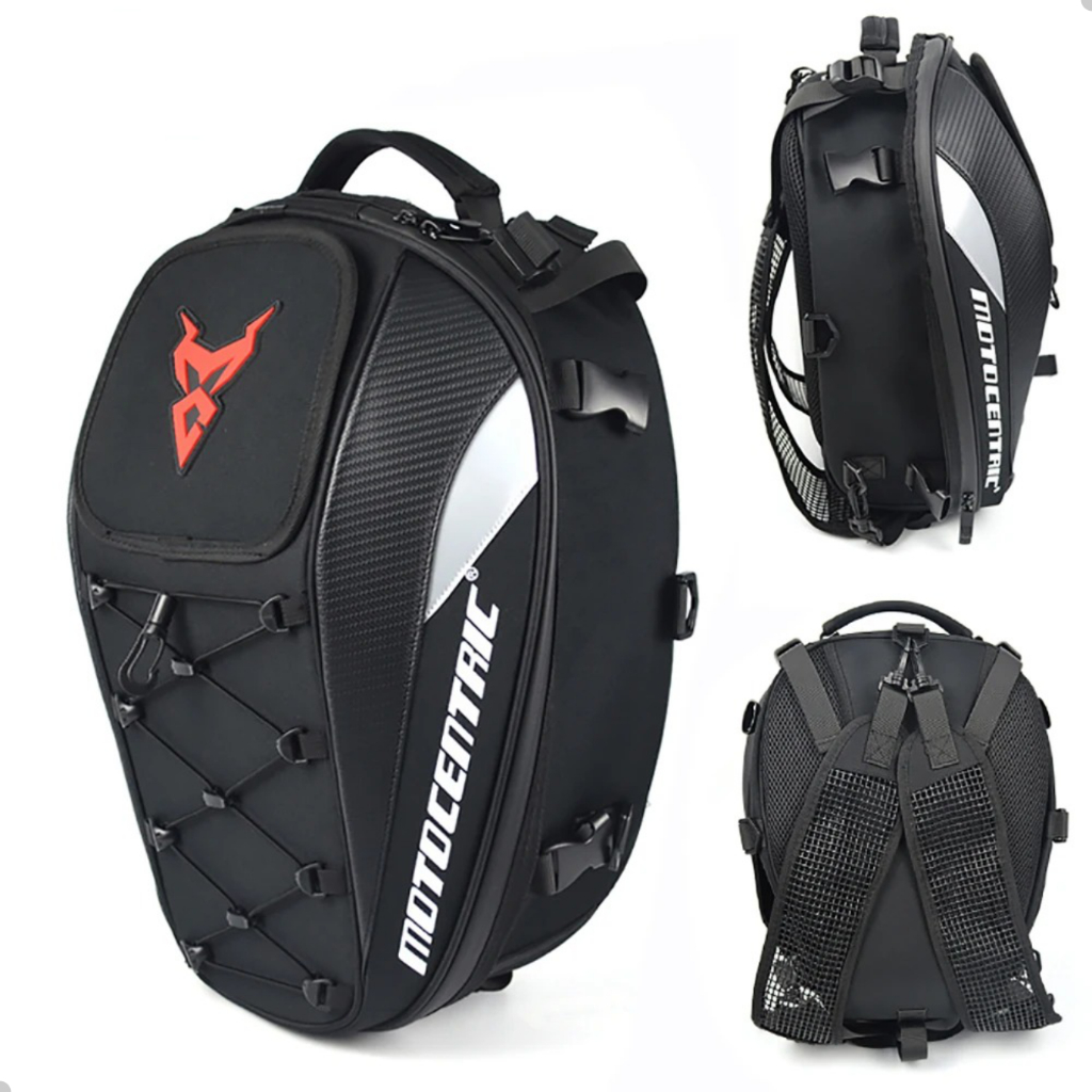 Mochila Motociclista Impermeavel Selada Bagageiro Capacete Refletiva Alta Capacidade MC-0102